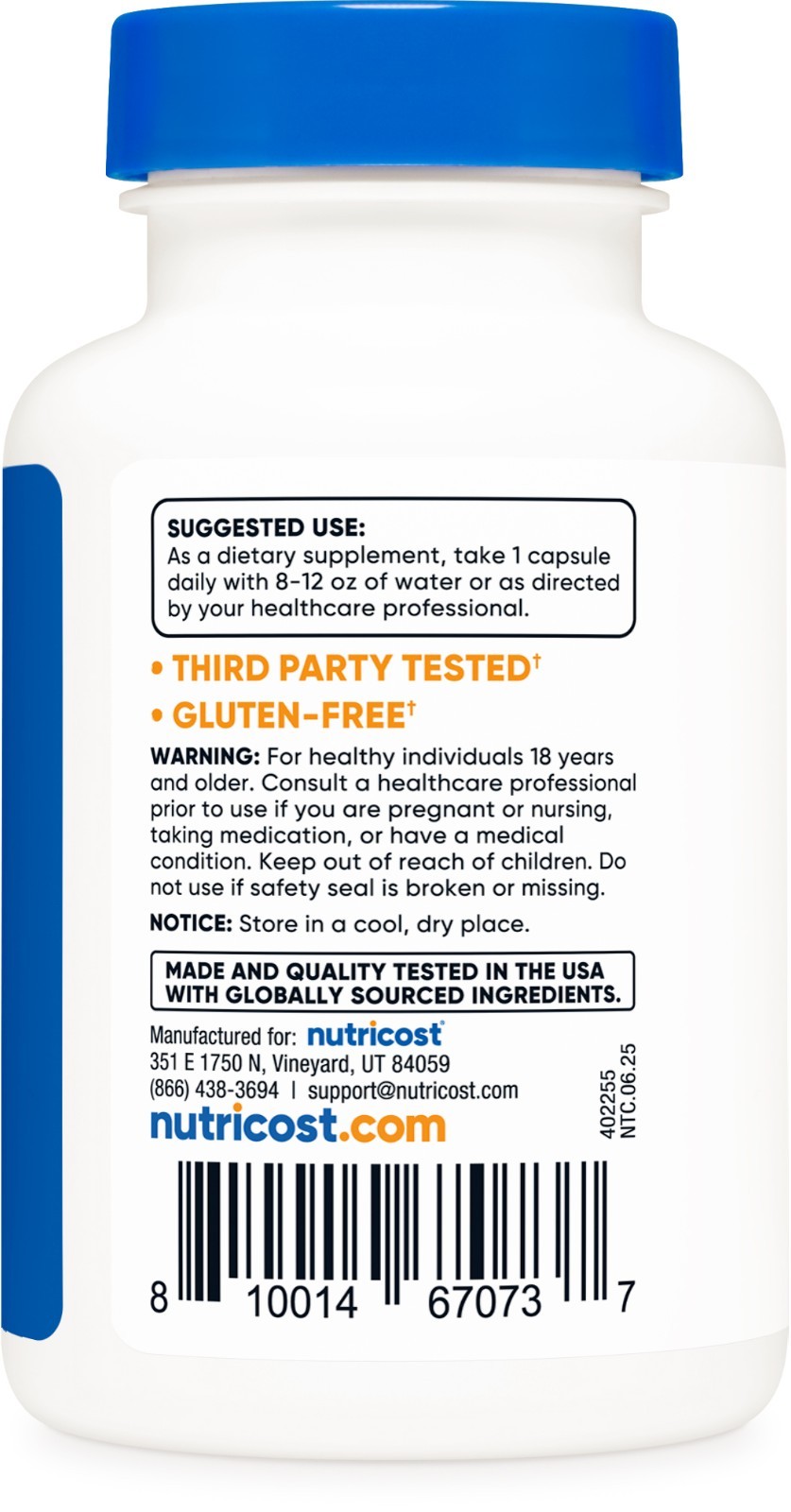 Nutricost Theobromine Capsules 400mg Per Serving (90 Vegetarian Capsules)