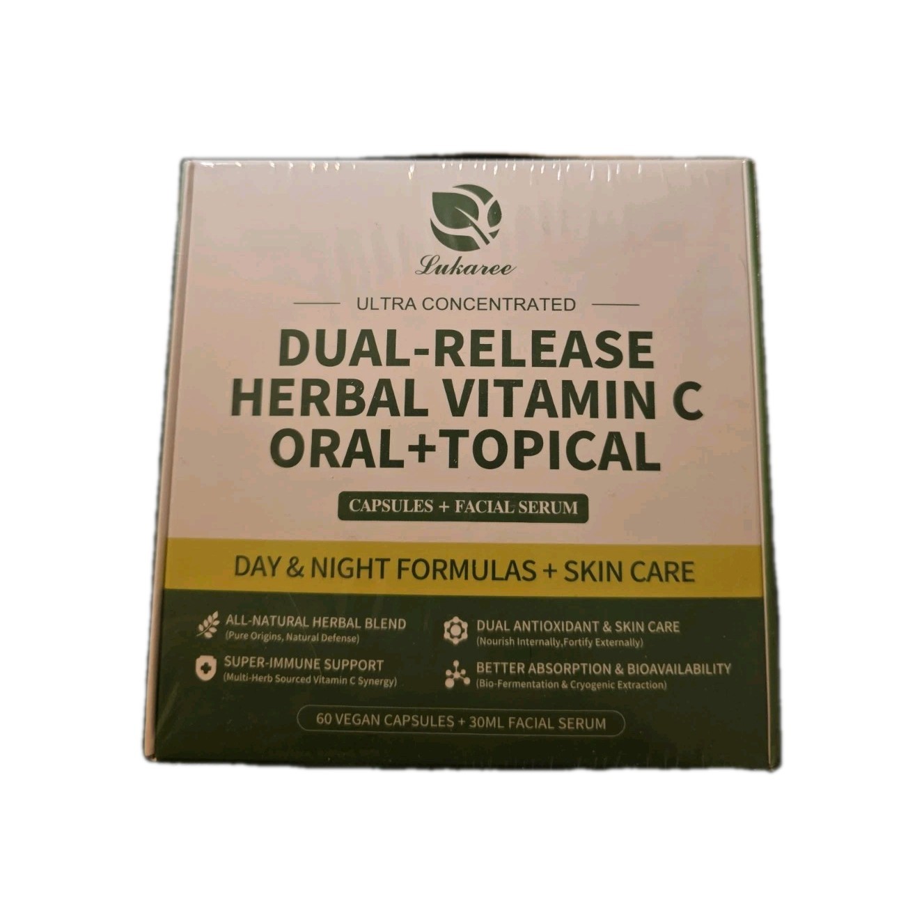 Lukaree Topical & Oral Vitamin C Serum And Oral Supplement Capsules. (B3)