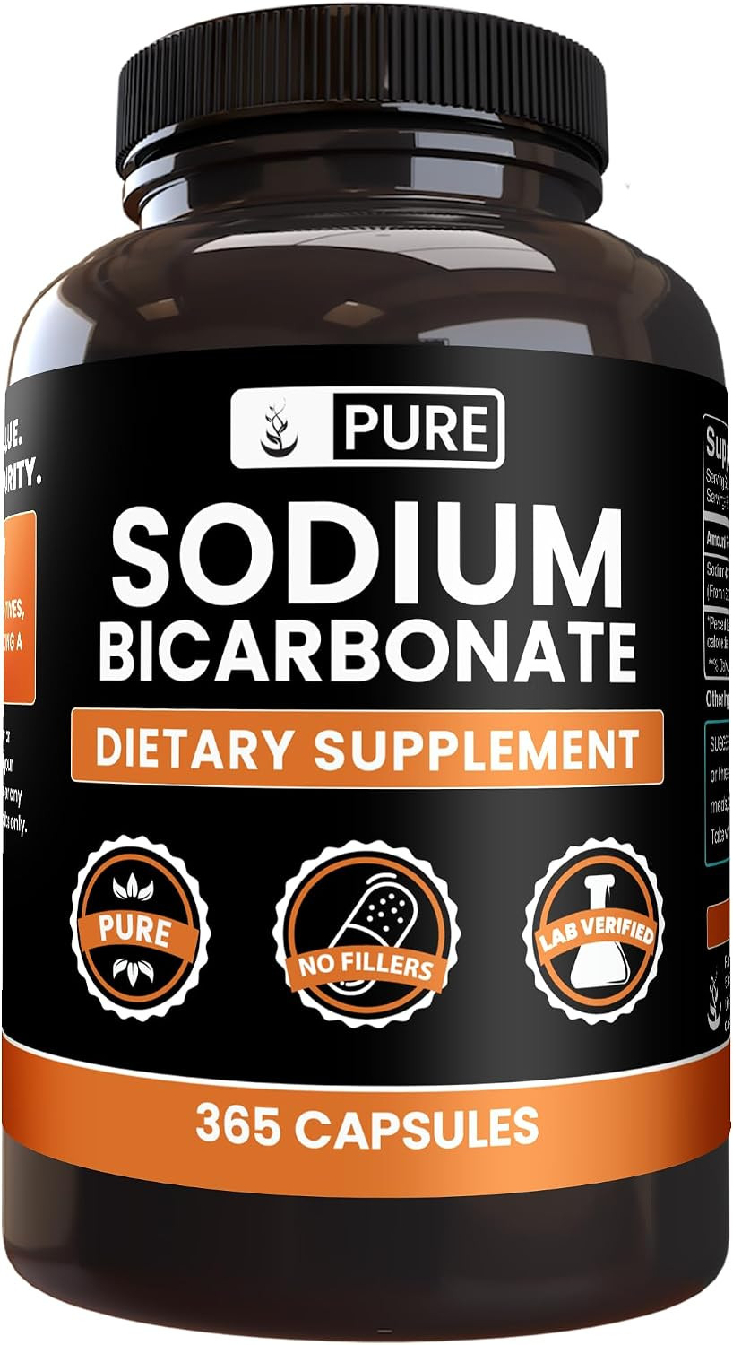 Pure Original Ingredients Sodium Bicarbonate (365 Capsules) No Magnesium Or Rice