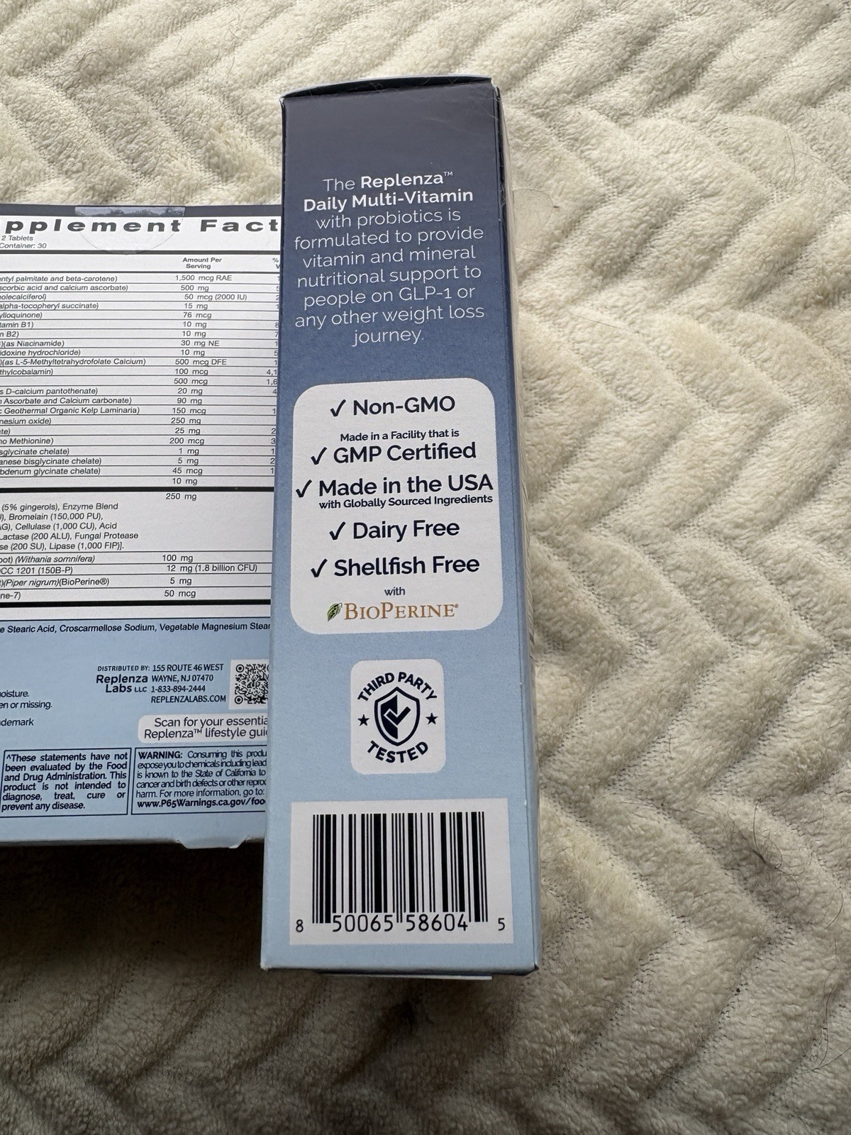 3 Boxes Replenza Daily Nutritional Supplement 60ct