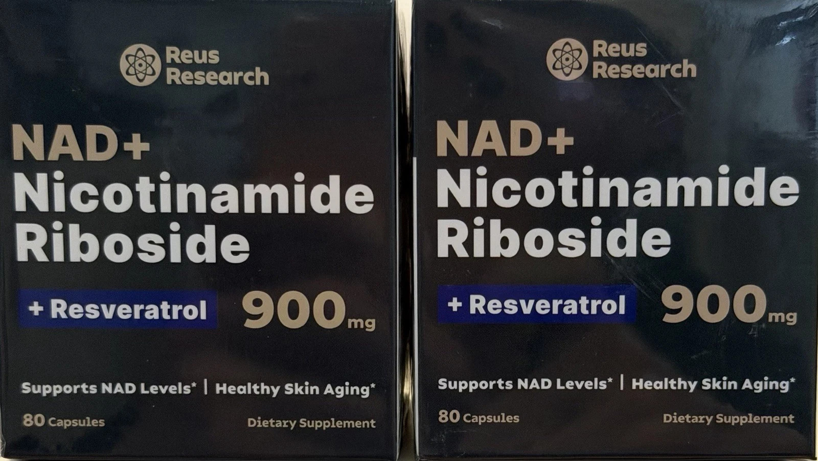 10 Pack NAD+ Nicotinamide Riboside + Resveratrol, 900mg 80 Capsules. Exp 01/2027