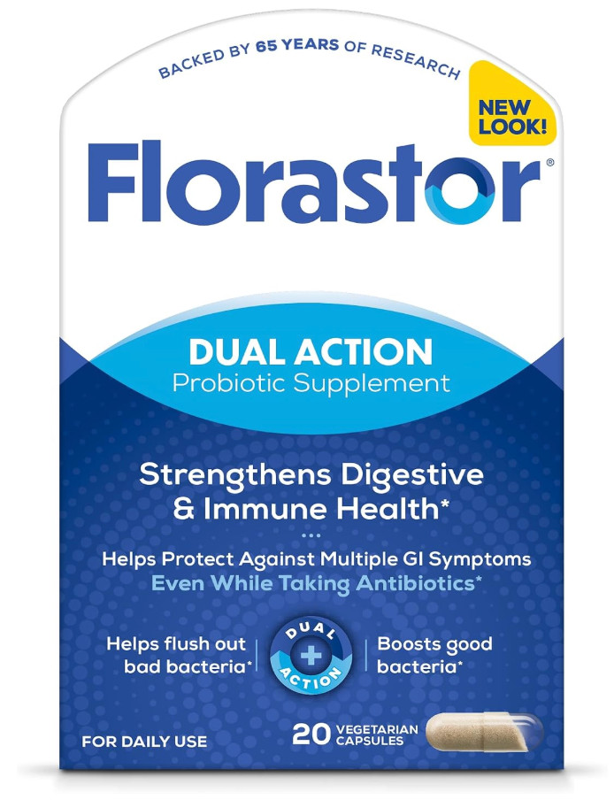 Florastor Probiotic Dual Action 20 Capsules Digestive & Immune Support EXP 12/27