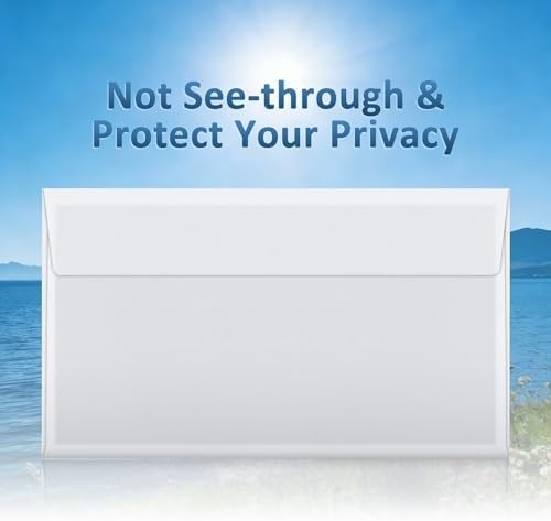 1000 Pack #6-3/4 Security Envelopes Self Seal – 3-5/8 x 6-1/2 Inch White Busines