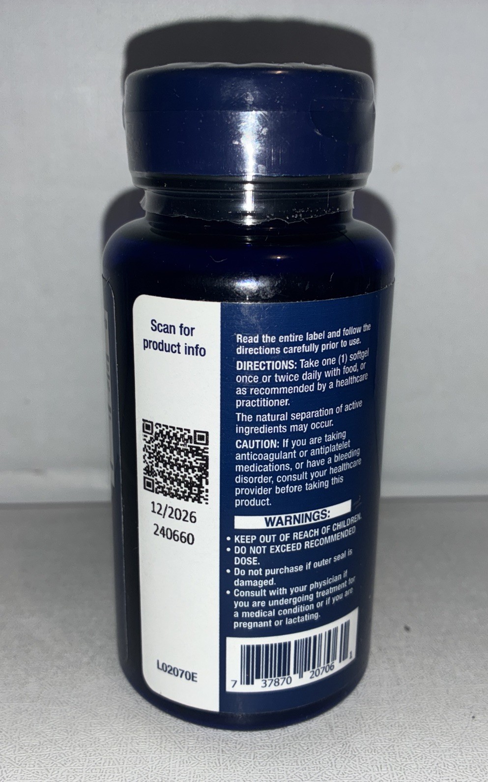 Life Extension Gamma E Mixed Tocopherols & Tocotrienols 60 sofgels/ Sealed