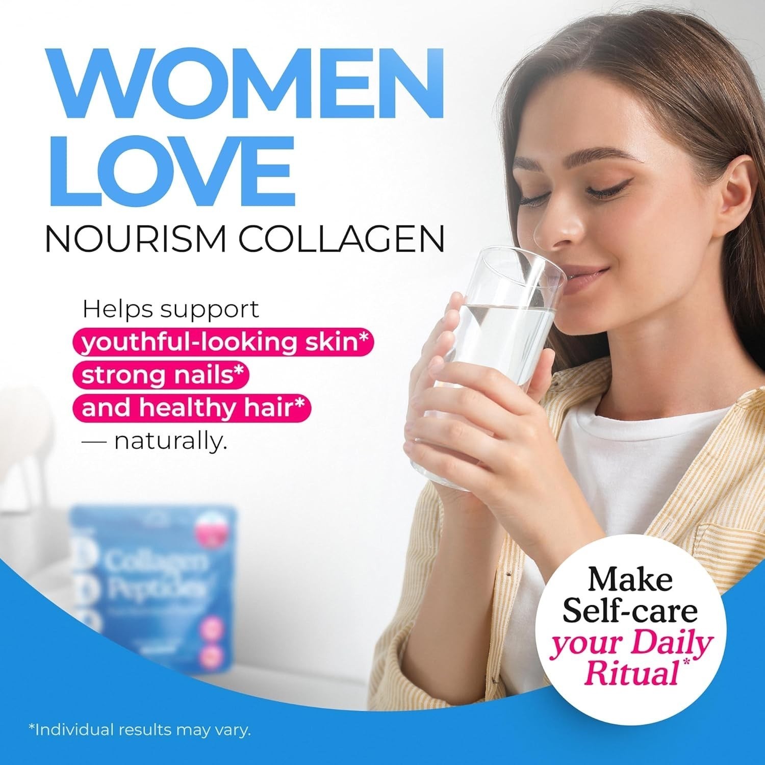 Collagen Peptides Powder for Women & Men Types I & III Grass-Fed Kosher 9.87 Oz