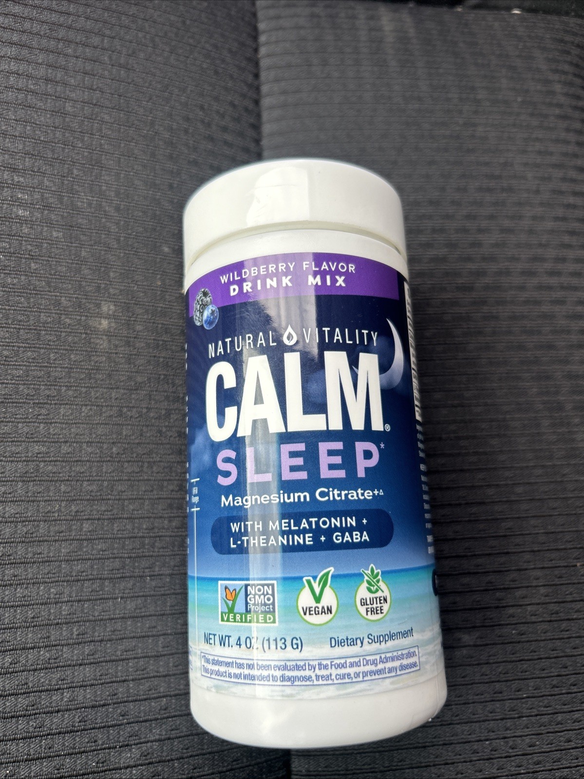 Natural Vitality Calm Sleep Magnesium Citrate Wildberry Drink Mix 03/2027