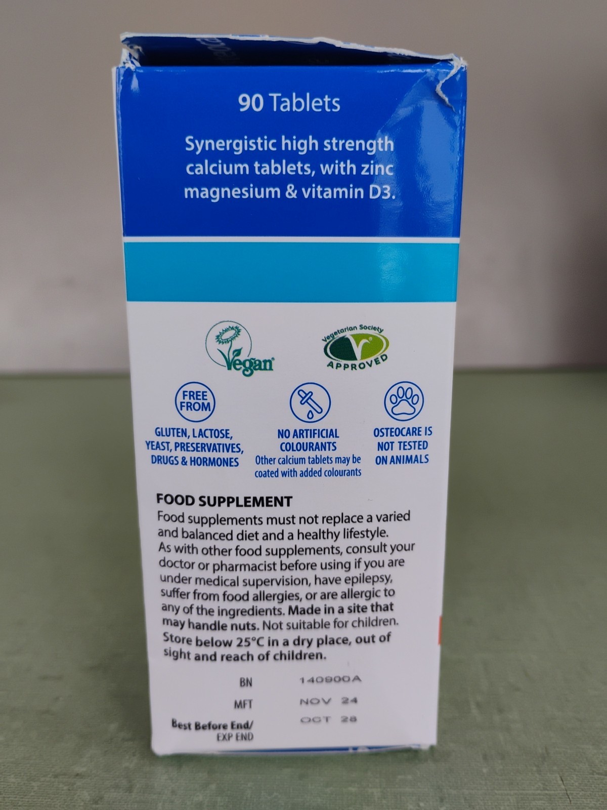 Vitabiotics Osteocare Original 90 Tablets Calcium Magnesium Bones Exp 10/2028