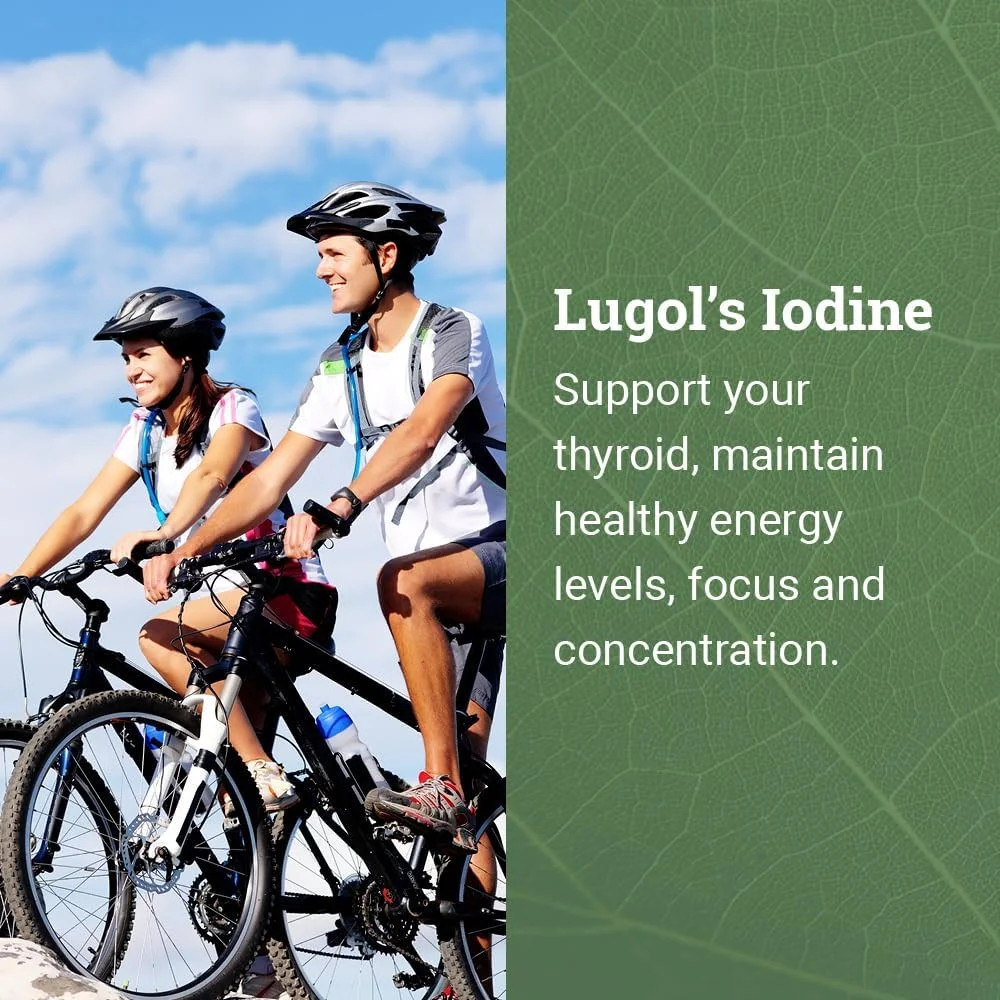 Organic Lugol’S Iodine, Iodine and Potassium Iodide 2% Solution 3000 Mcg – Liqui