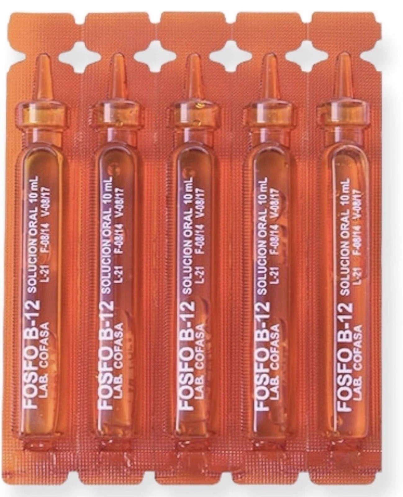 FOSFO B-12 Oral Solution BEBIBLE AMPOLLA (Qty:15 In the Box) -Boxed/En caja