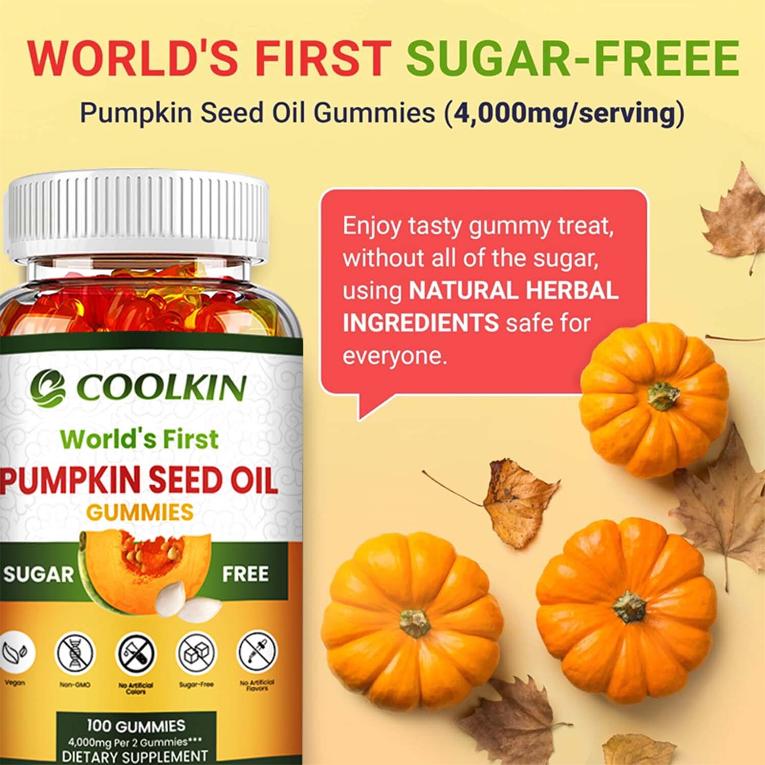 Pumpkin Seed Oil 4000mg – Support Prostate & Urinary Health, Skin, Hair Growth