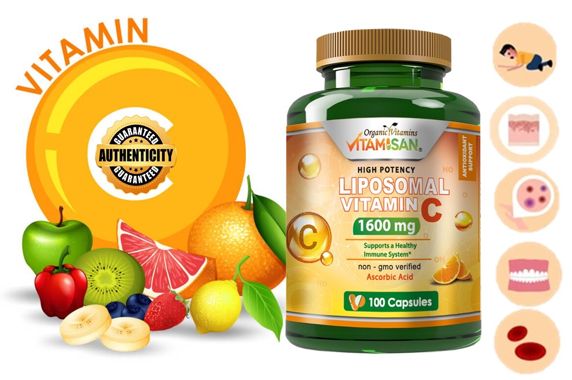 Liposomal Vitamin C Immune & Anti-Aging Support Supplement organic vitamisan cap