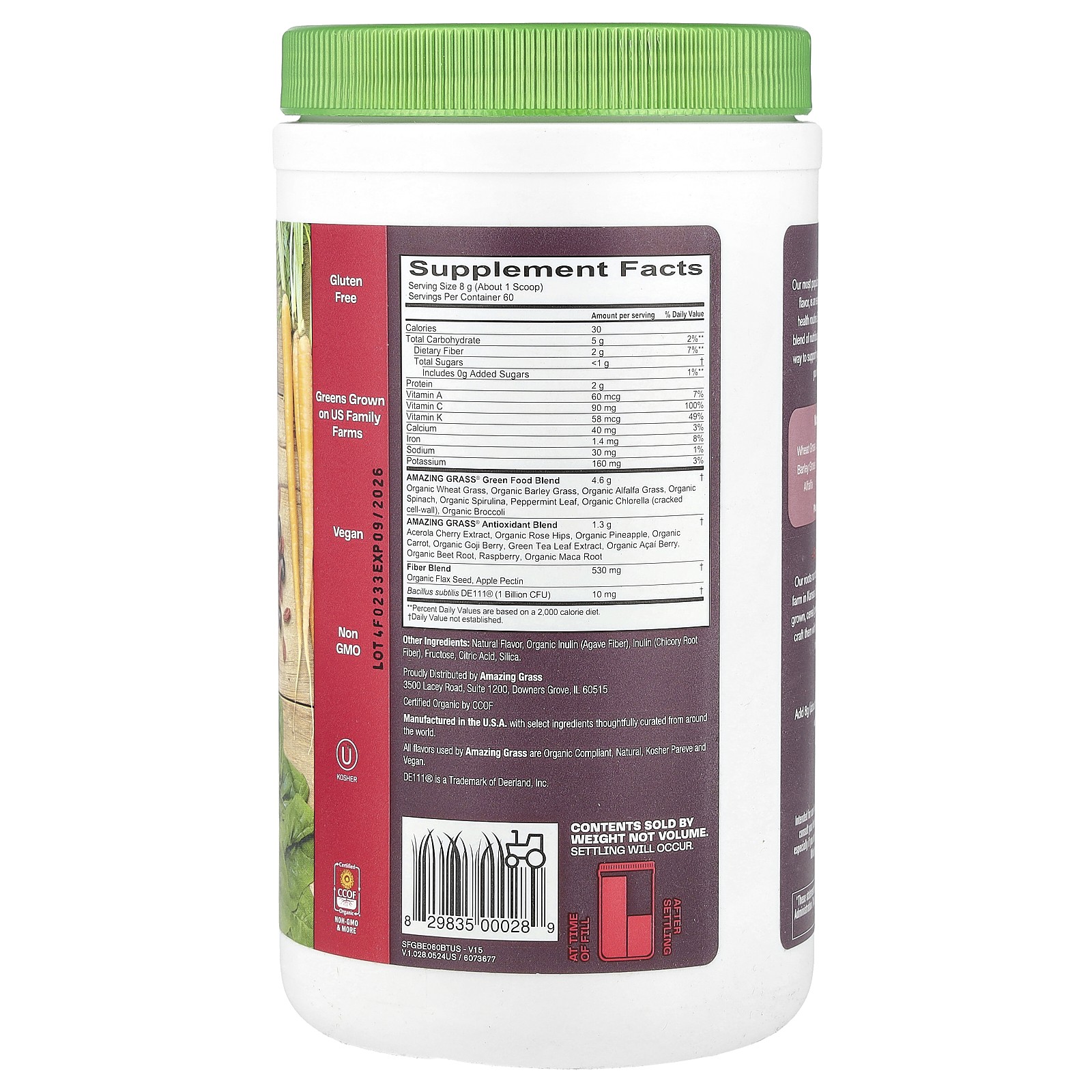 Greens Blend Superfood, Berry, 16.9 oz (480 g)