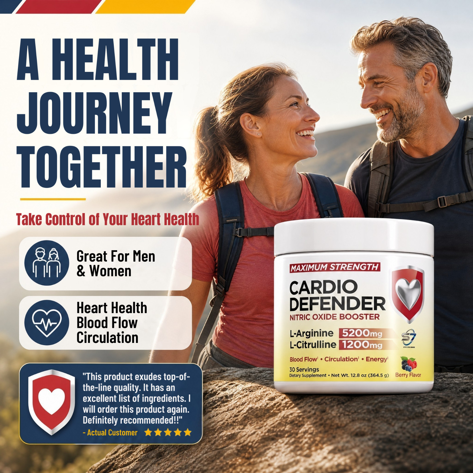 Cardio Defender – L-Arginine Powder Supports Cardio Health, Cholesterol & More