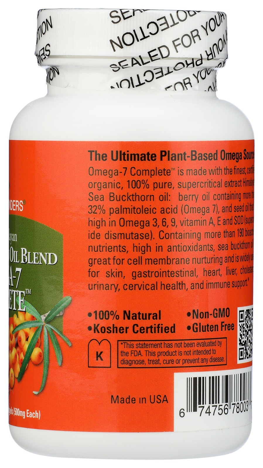 Seabuck Wonders Omega-7 Complete Sea Buckthorn Oil Blend 120 Softgels 2 Pack
