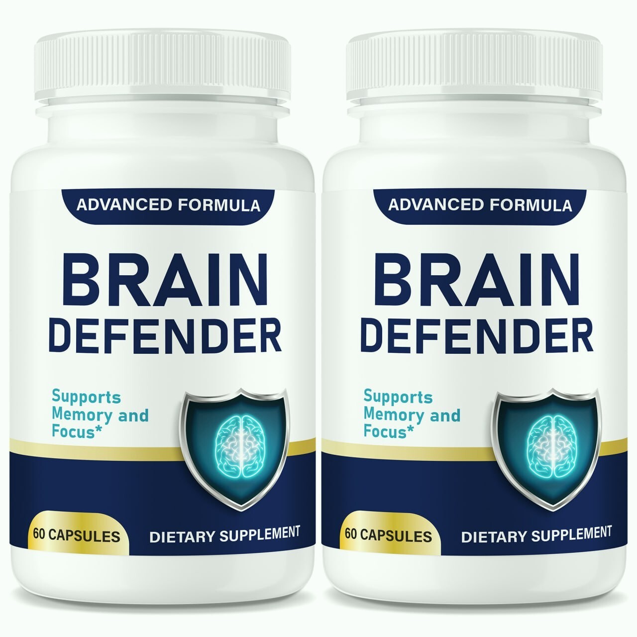 (2pk) Brain Defender Memory & Brain Support Capsules, Advanced Cognitive Formula