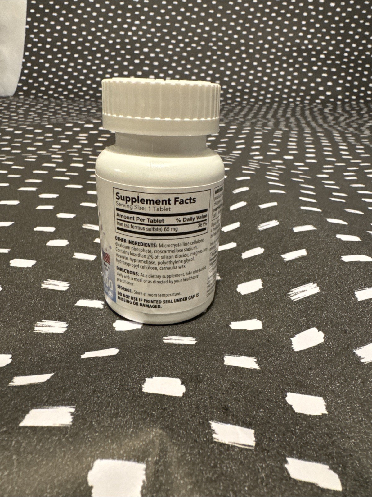 Puregen Labs Ferrous Sulfate 325 mg 65 mg Elemental Iron High Potency Iron Su…