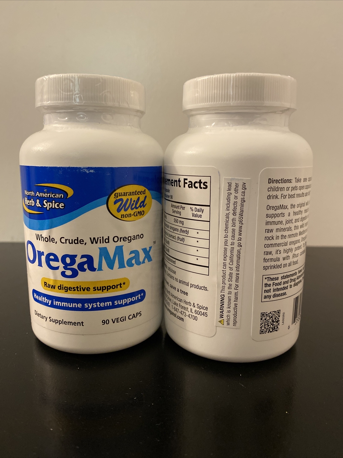North American Herb & Spice OregaMax 180 Vegi Capsules (2 Bottles of 90capsules)