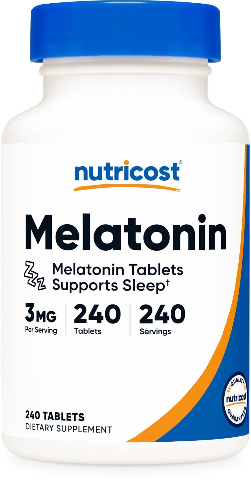 Nutricost Melatonin 3mg, 240 Tablets – 3mg Per Serving, Non-GMO, Gluten Free