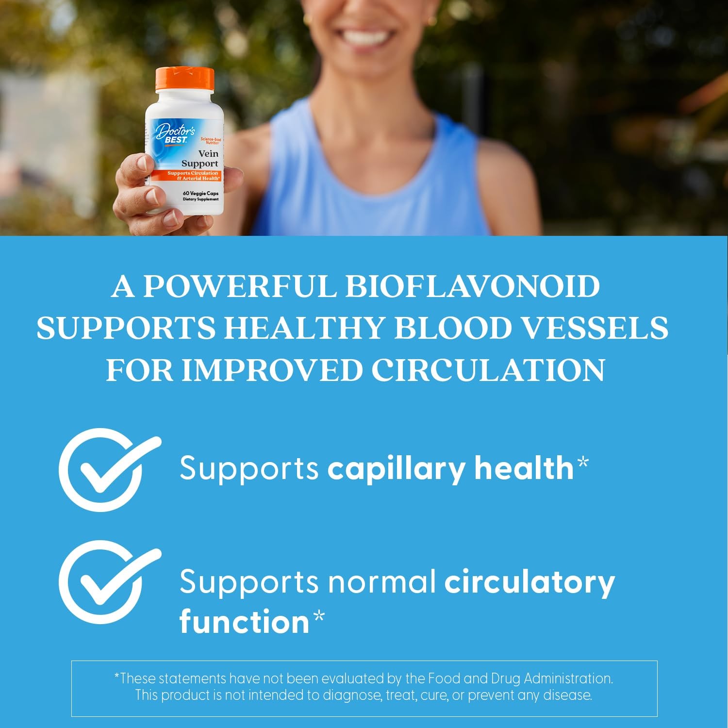 Doctor’s Best Vein Support Supplement – 60 Count (Pack of 1), No Color