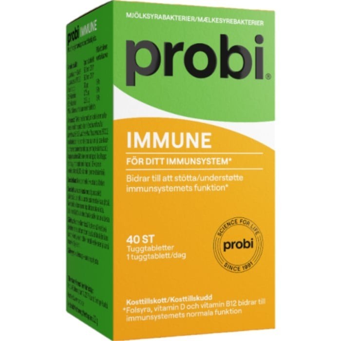 Probi Immune 40 Tablets – Swedish Probiotics with Vitamins D, B12 & Folate