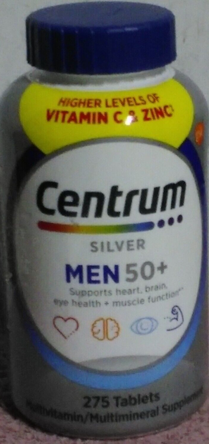 Centrum Silver Men Multivitamin 275 Tablets, Age 50 Plus Expires 12/2025