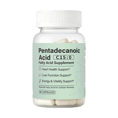 2x Pentadecanoic Acid Capsules, C15:0 Fatty Acid Supplement – Pure Plant-Based