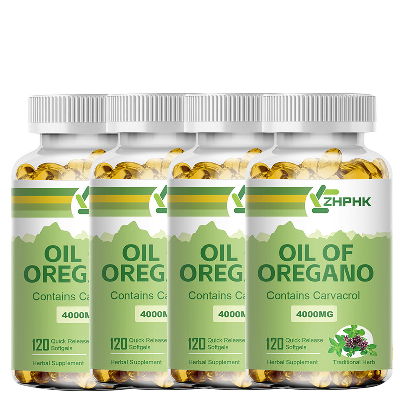 120pcs Oil of Oregano – with Carvacrol, Black Seed Oil – Natural Immune Support