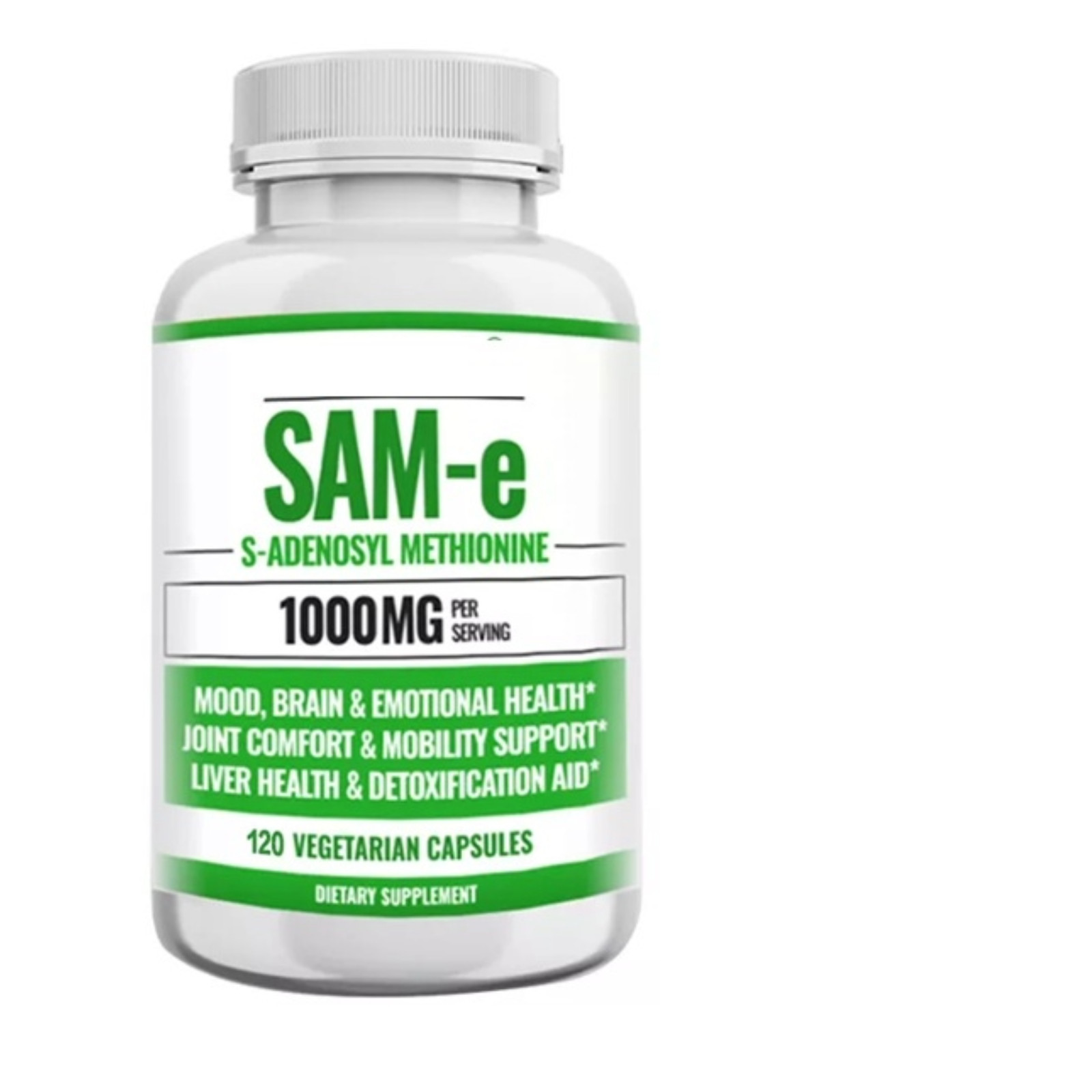 SAM-e 1000mg, High Potency Anxiety Relief Mood Liver & Joint 120 Caps