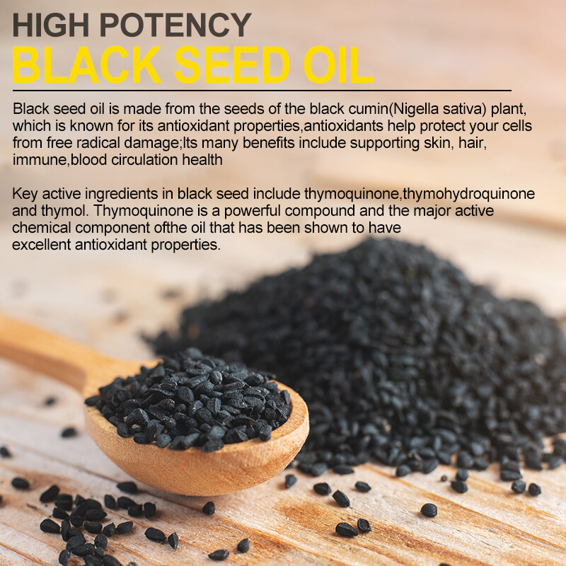 Black Seed Oil Capsules 2×120Softgels 1000mg Nigella Sativa Black Cumin Seed Oil