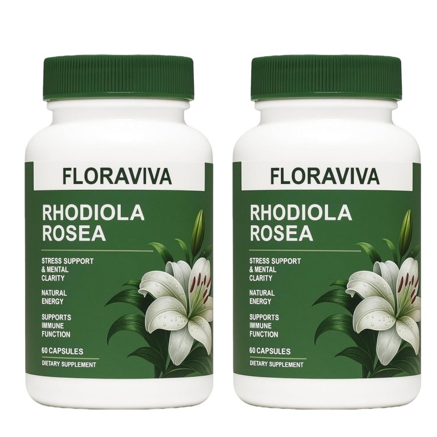 Floraviva Rhodiola Rosea 500mg – Aid Adaptogen for Stress Organic & Energy.