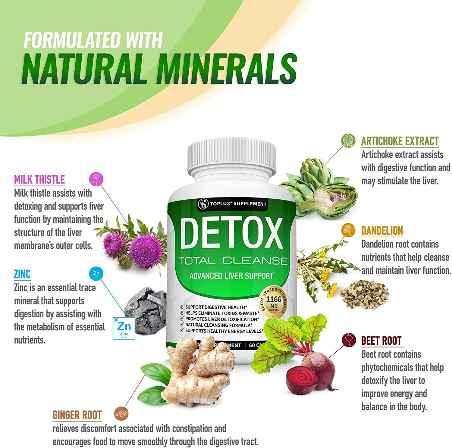 Premium Liver Cleanse Detox & Repair THREE BOTTLES Formula +22 Herbs Support