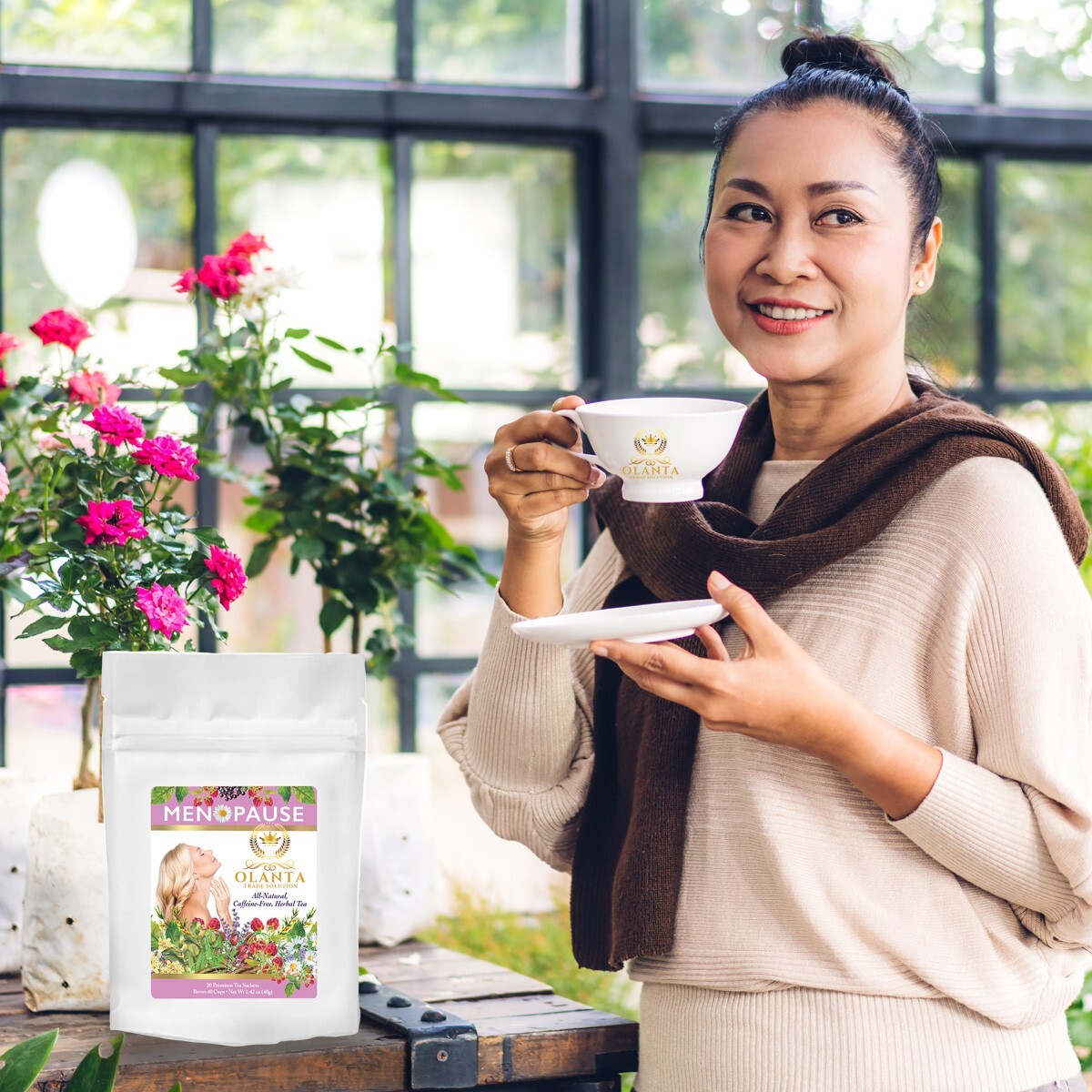 Women’s support Menopause Tea, Caffeine Free Herbal Infusion with Rooibos 1Bag