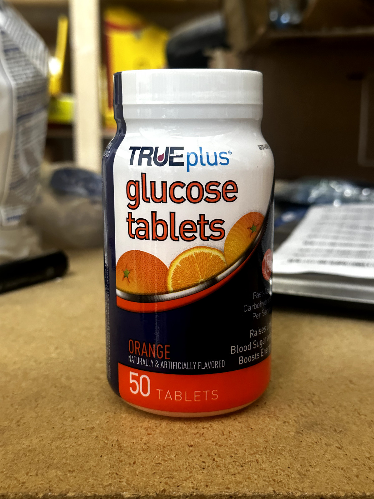 TruePlus Glucose Tablets Orange Flavor 50 Tablets
