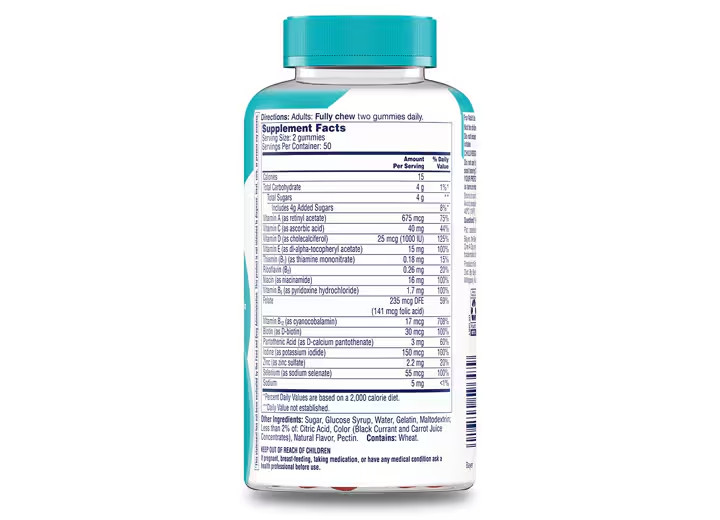 One A Day MULTI+ Brain Support Gummy Multivitamin, 100 Count SEALED Exp 03/25