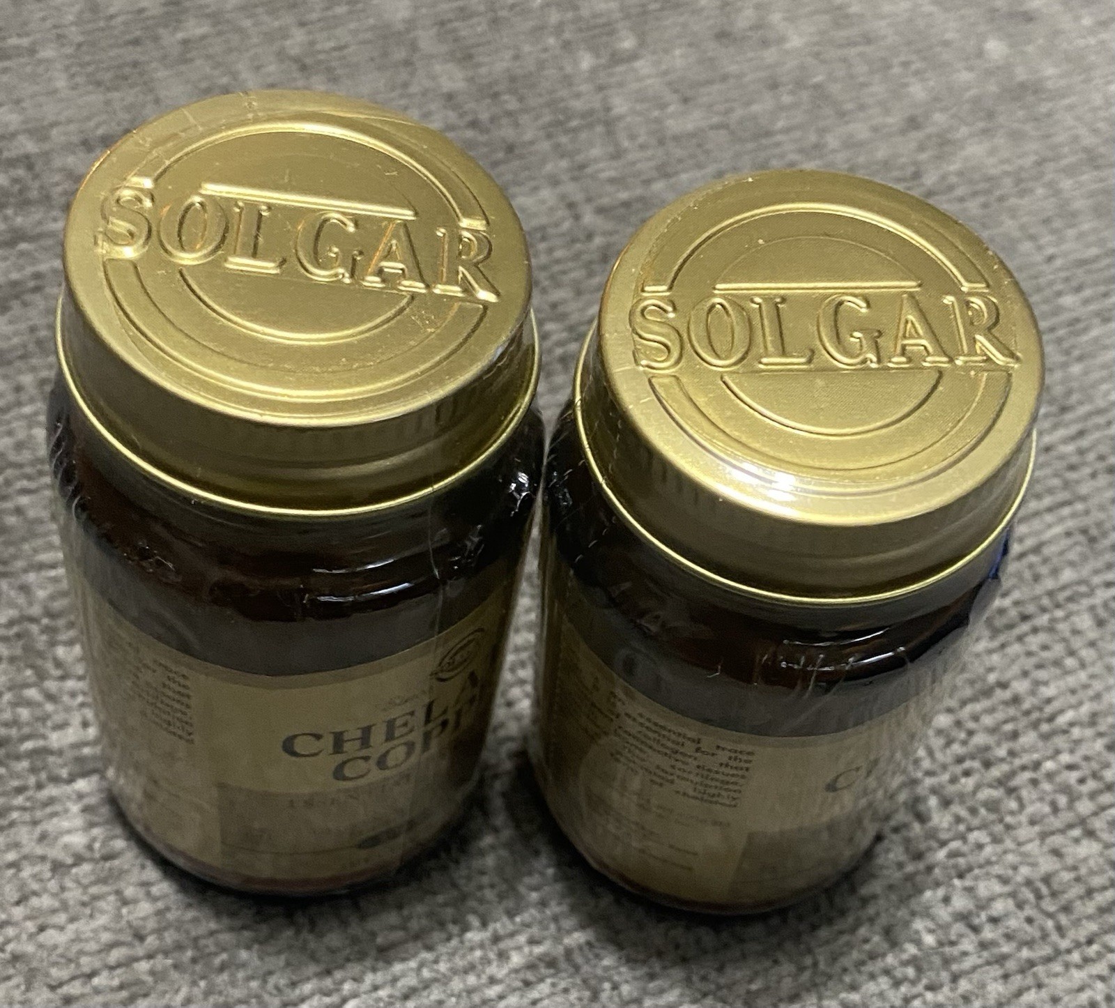 2 Btls .Solgar Chelated Copper 2.5mg Tablets Supplement Exp 01/2029, Sealed.