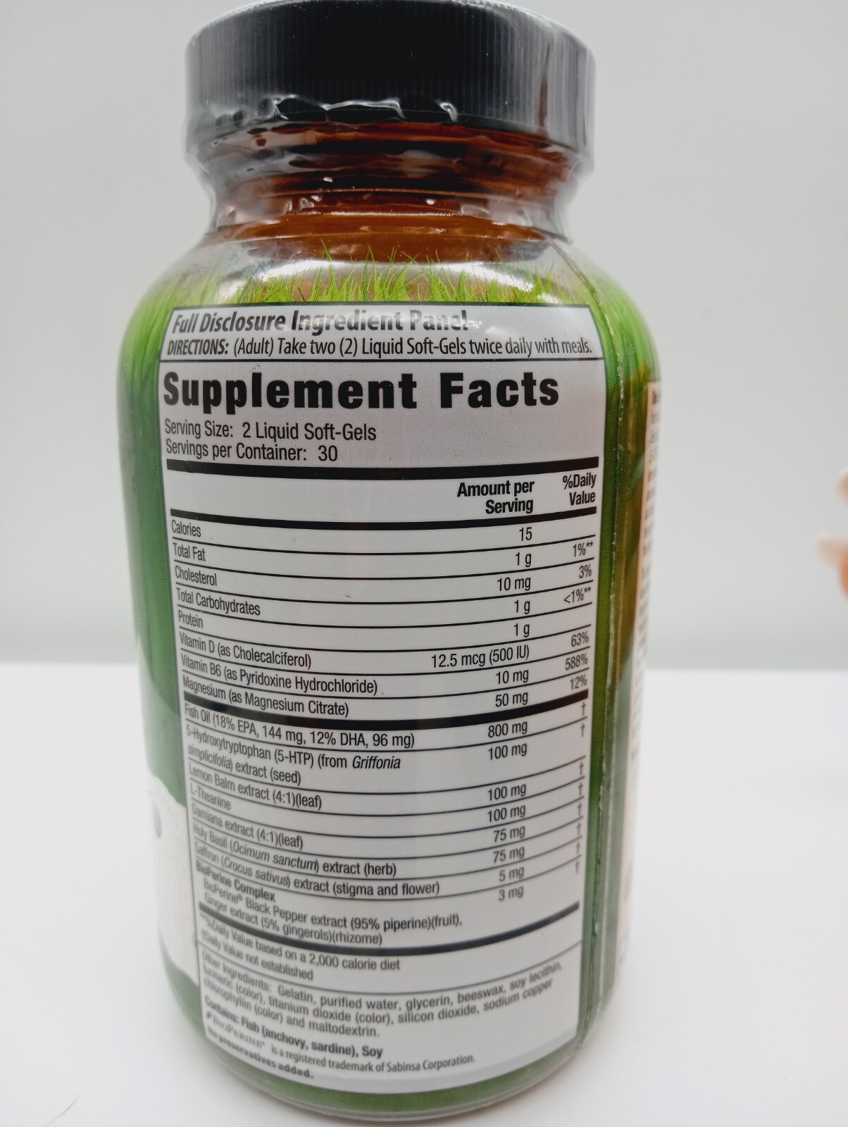 Irwin Naturals DOUBLE POTENCY 5-HTP Extra Mood Relaxation 60 SOFTGELS 09/25