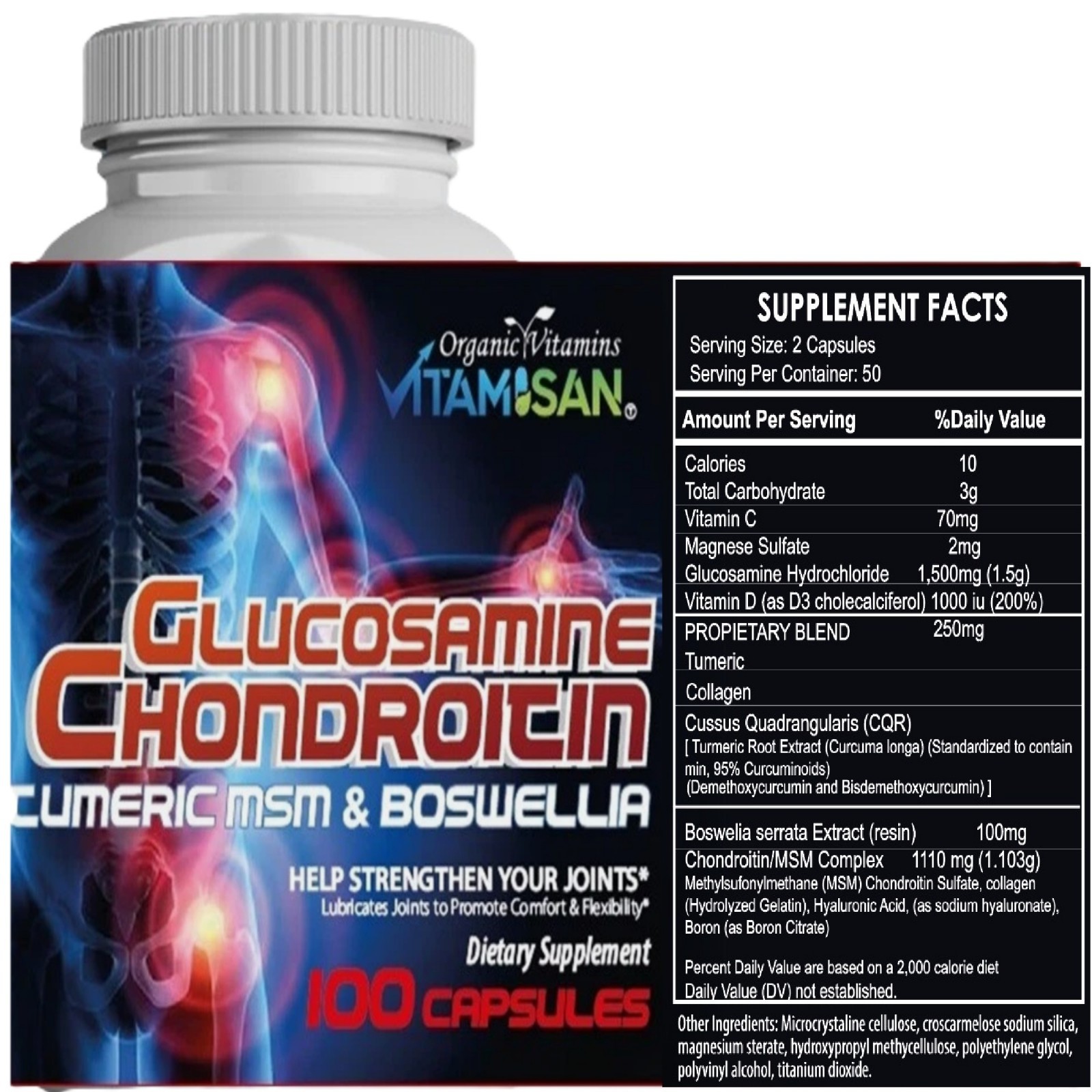 glucosamine chondroitin triple strength 200 caplets