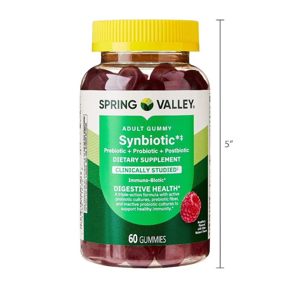 Spring Valley Synbiotic Vegetarian Gummies for Digestive Health, 60 Count