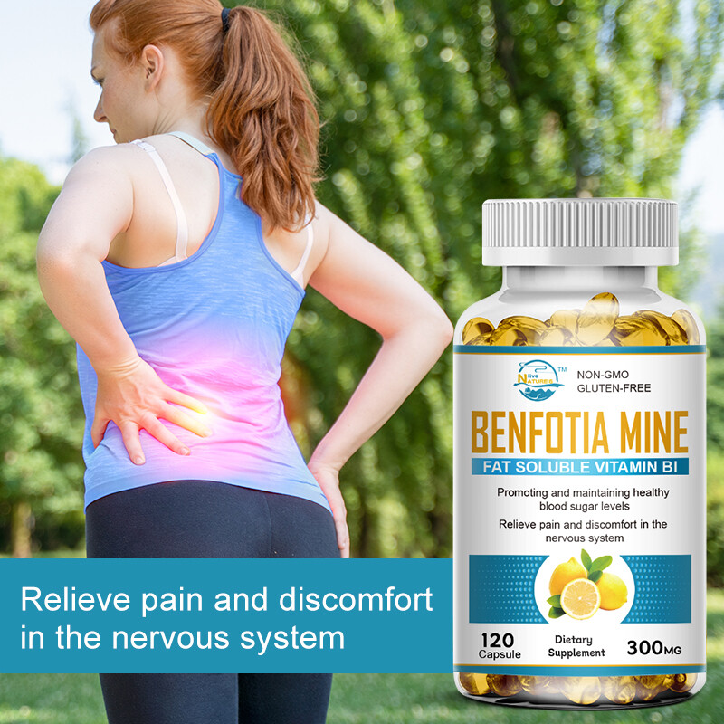 Nature’s Live Benfotiamine 300mg (120 Vegetarian Capsules)-No Stearates-Non GMO