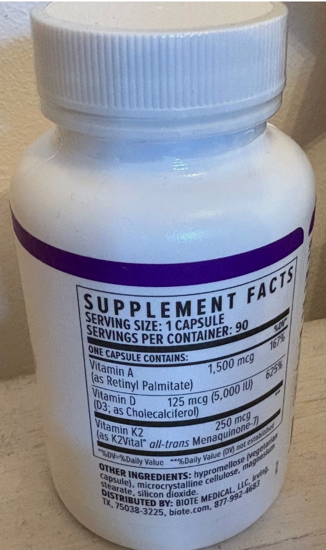 Biote Nutraceuticals ADK 5 – Immunity + Cardiovascular Brand New 90 Capsules