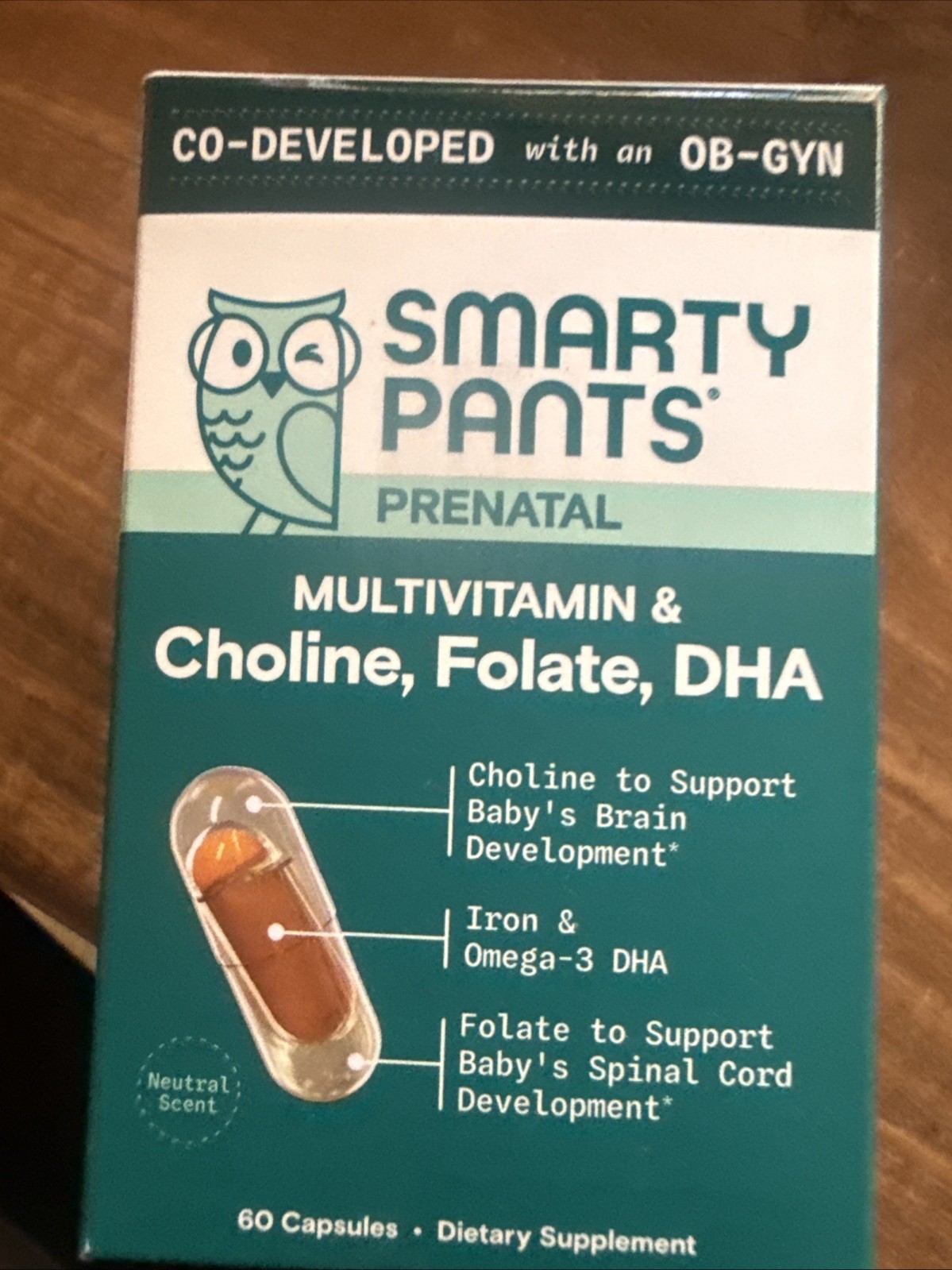 Smarty-Pants Prenatal Multivitamin Dietary Supplement 60 Capsules
