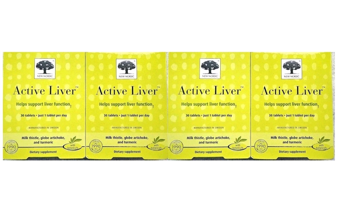 New Nordic Active Liver Lot Of 4 Boxes of 30 Tablets (120 Total) – Exp 05/2028
