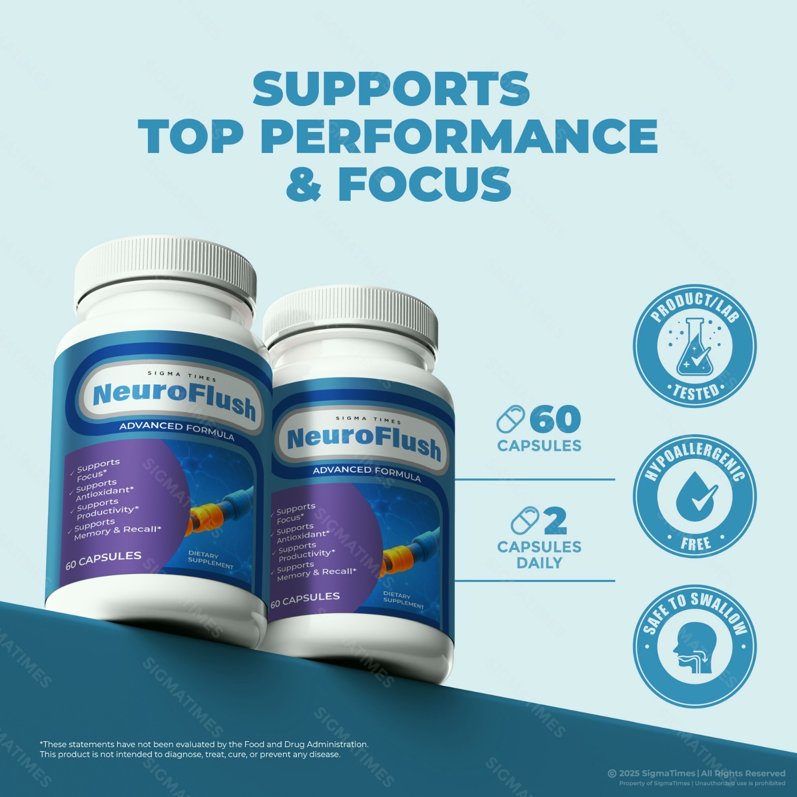 Neuro Flush Capsules, NeuroFlush Advanced Formula for Brain Health – 3 Pack