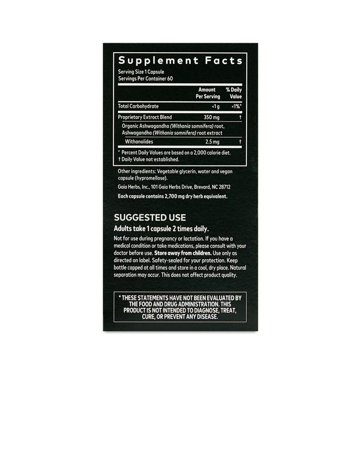 Gaia Herbs Ashwagandha Root Vegan Liquid Phyto Capsules – Stress Relief Immun…