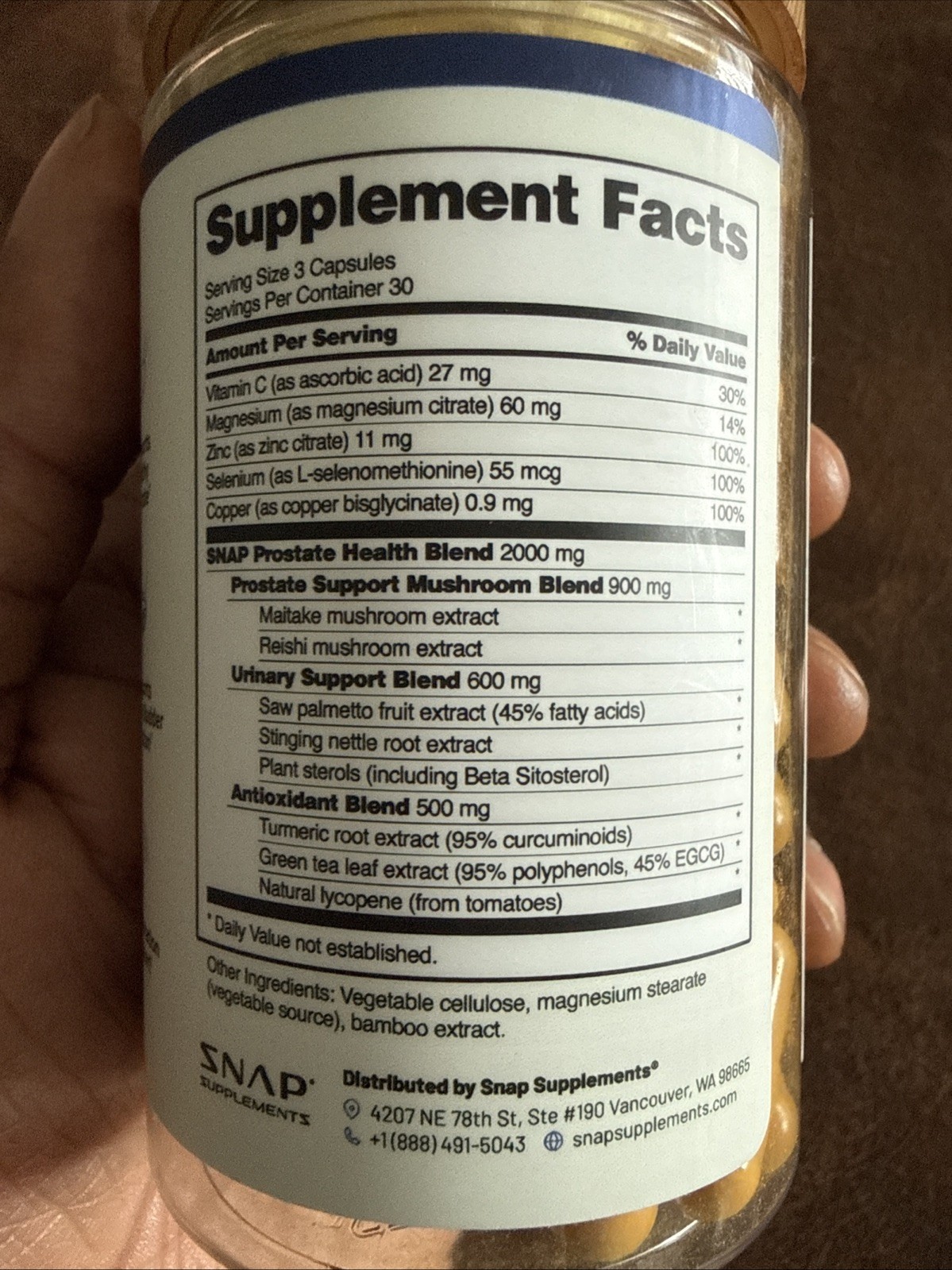 Prostate Health – Urinary, Bladder & Immune System Health 90ct Snap Supplements