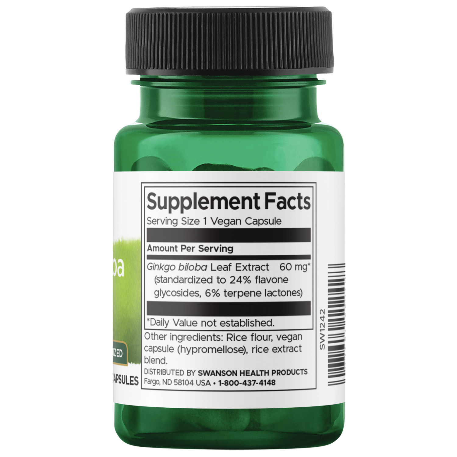 Swanson Ginkgo Biloba Extract 60 mg 30 Capsules