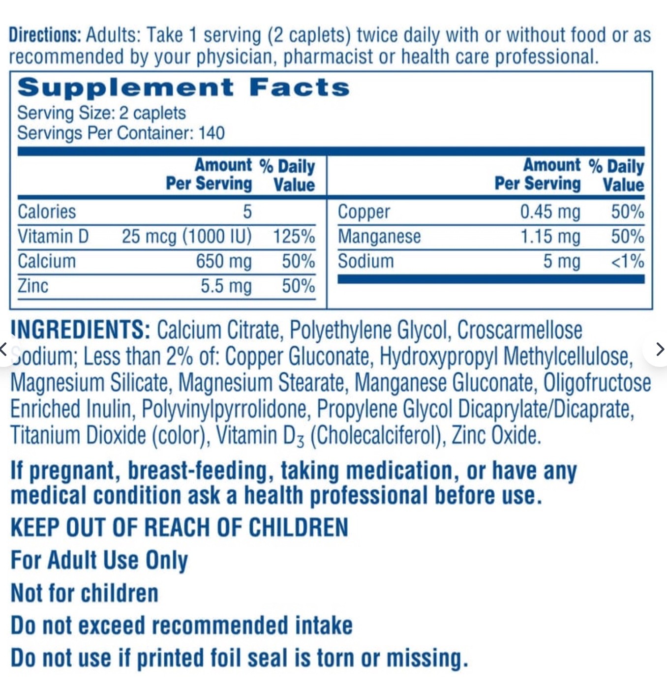 2 X Citracal Calcium Citrate + D3 Coated Caplets 280 Ct Maximum Plus EXP-01/2028