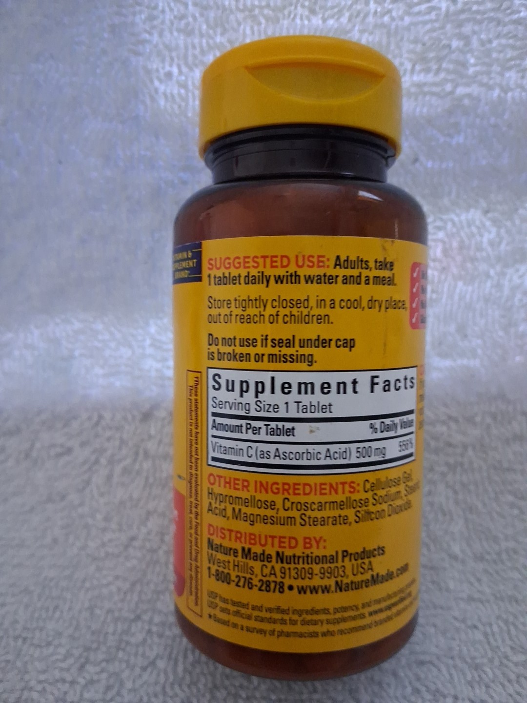 Nature Made VitaminC 500mg w/ Rose Hips 100 Caplets Immune Support Exp. 12/26