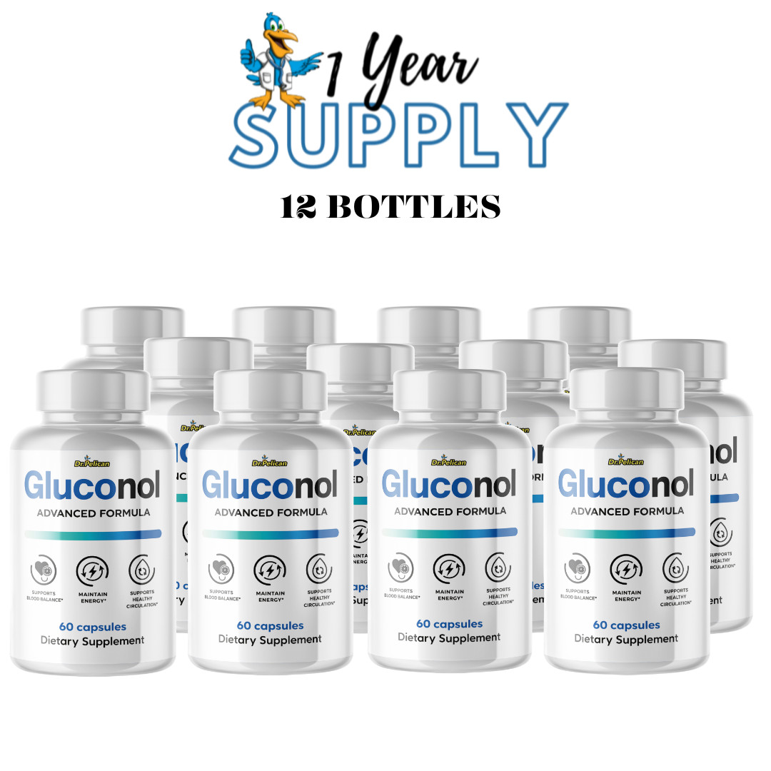 Gluconol- Blood Support- 12 Bottles- 720 Capsules