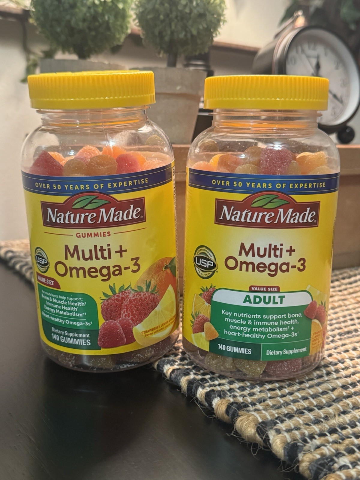 Nature Made Adult Multi + Omega-3 Gummies 140 Count Each (2-Pack, Total 280)